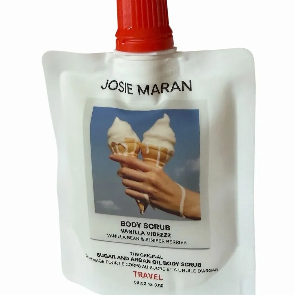 Josie Maran Vanilla Vibezzz Body Scrub Travel Size 2 oz